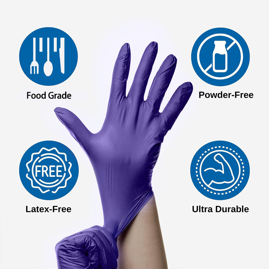 200PCS Nitrile Gloves Disposab - Exam Glove Nitrile ulasan dan harga