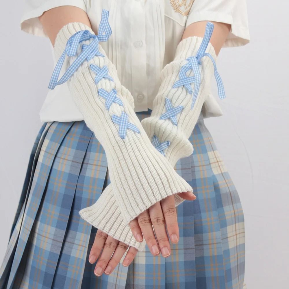 Trendy Women Autumn Winter Kni - Fingerless Glove Knit ulasan dan harga