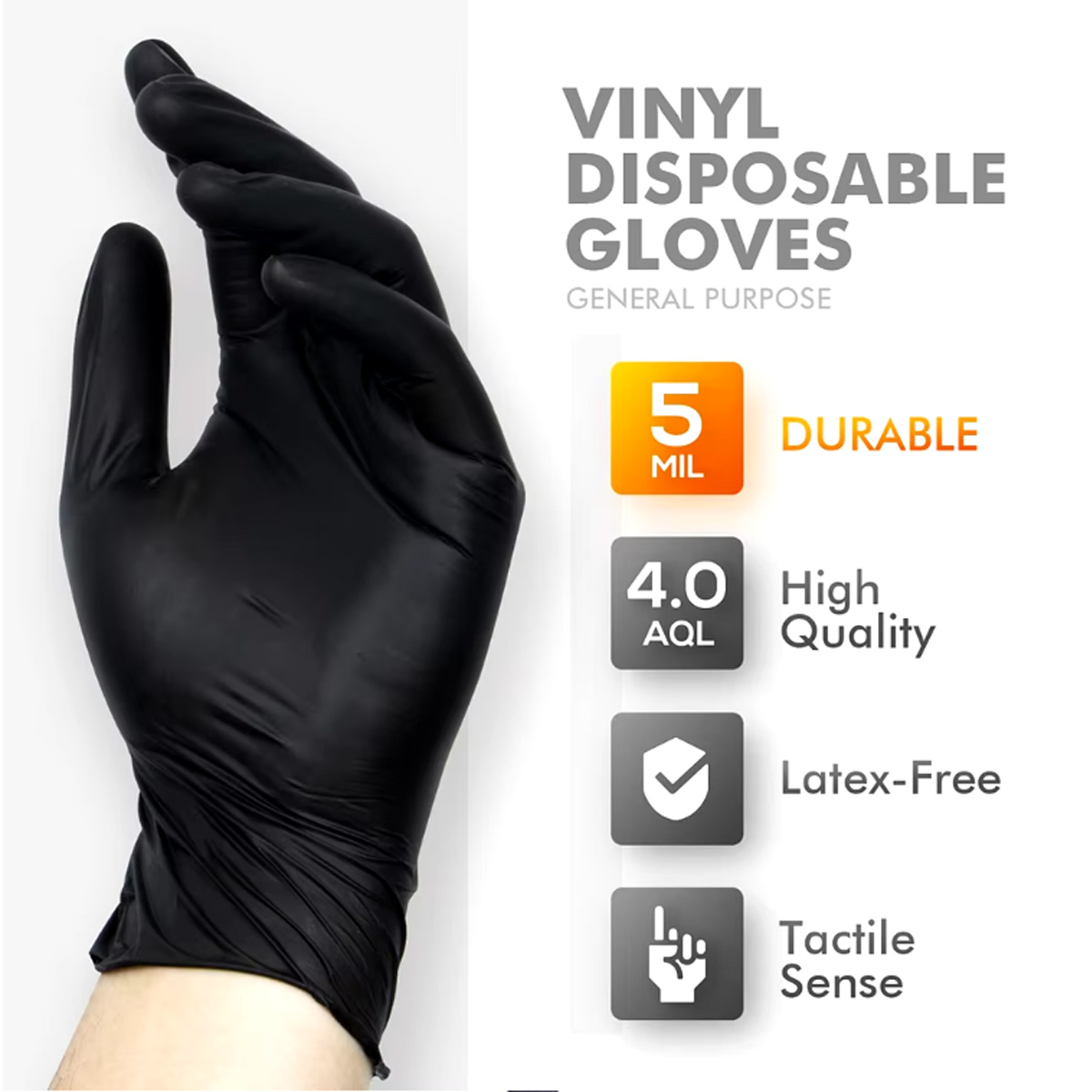 20/50/100pcs Black Vinyl Glove - Rubber Glove Cleaning ulasan dan harga