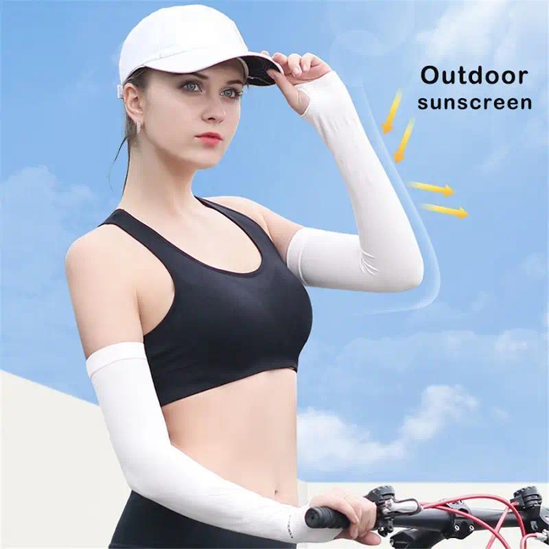 3 Pairs Ice Sleeves Stylish Si - Fingerless Glove Knit ulasan dan harga