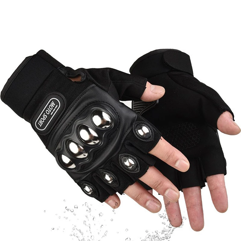 Half Finger Protective Motorcy - Motorcycle Glove Knuckle ulasan dan harga