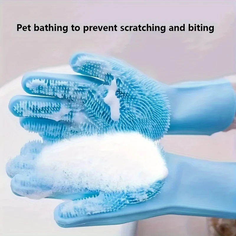 Pet Grooming Cleaning Gloves D - Rubber Glove Cleaning ulasan dan harga