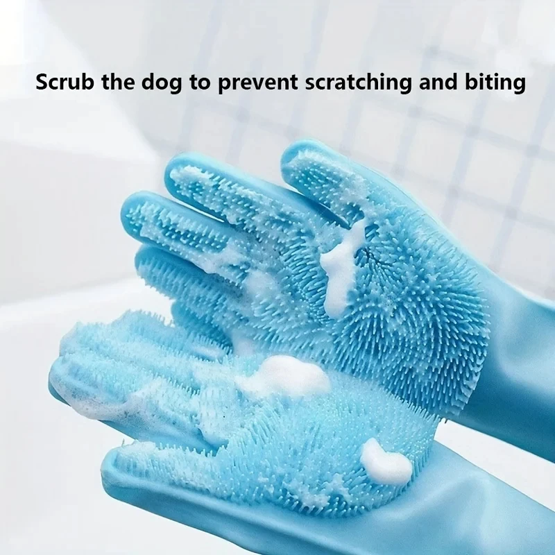 Pet Grooming Cleaning Gloves D - Rubber Glove Cleaning ulasan dan harga