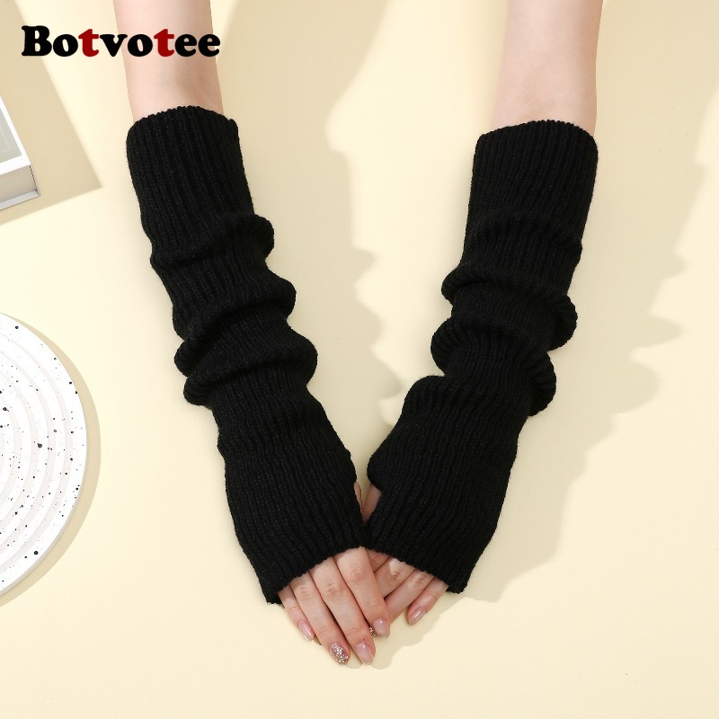 Botvotee Y2k Accessories Knit  - Fingerless Glove Knit ulasan dan harga