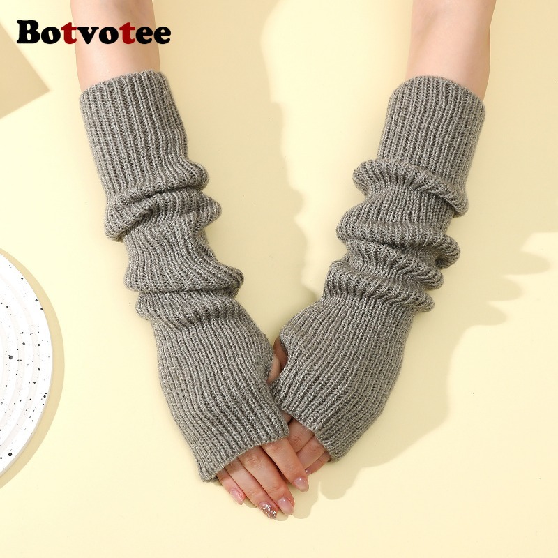 Botvotee Y2k Accessories Knit  - Fingerless Glove Knit ulasan dan harga